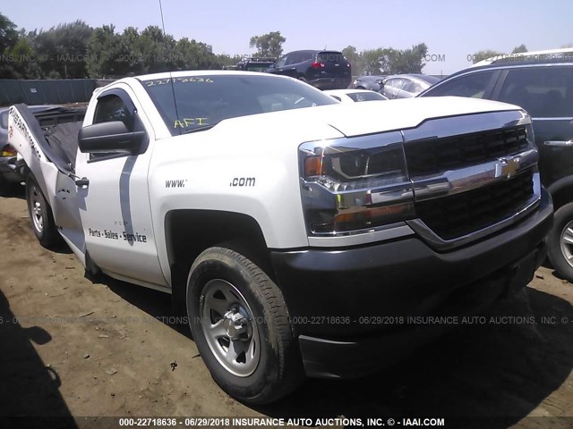 1GCNKNEC9GZ240895 - 2016 CHEVROLET SILVERADO K1500/K1500 LS WHITE photo 1