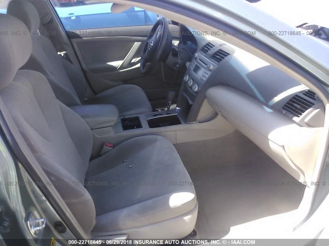 4T1BE46K47U724654 - 2007 TOYOTA CAMRY NEW GENERAT CE/LE/XLE/SE GREEN photo 5