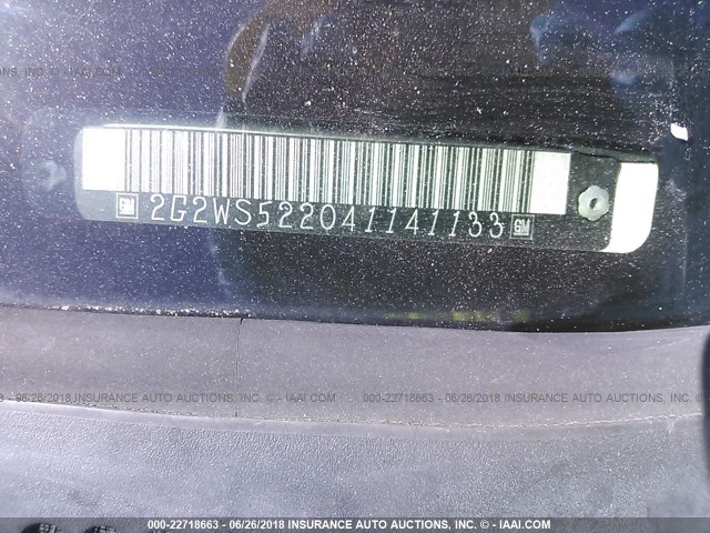 2G2WS522041141133 - 2004 PONTIAC GRAND PRIX GT2 თეთრი ფოტო 9