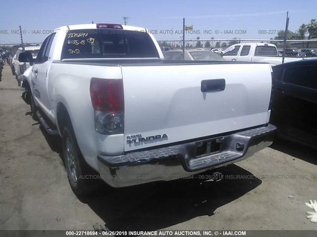 5TBRU54177S450935 - 2007 TOYOTA TUNDRA DOUBLE CAB SR5 WHITE photo 3