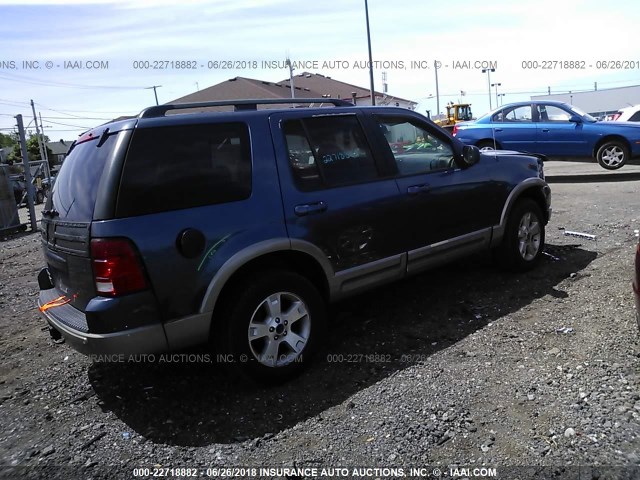 1FMZU74K53UA73860 - 2003 FORD EXPLORER EDDIE BAUER BLUE photo 4