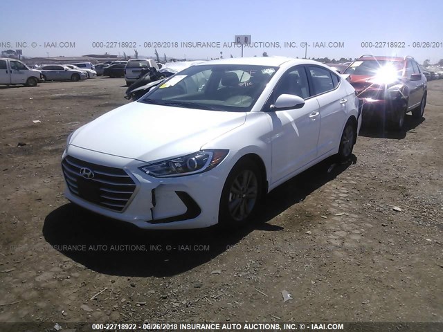 5NPD84LF4JH269883 - 2018 HYUNDAI ELANTRA SEL/VALUE/LIMITED WHITE photo 2