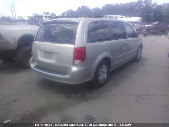 2C4RDGBG2ER175197 - 2014 DODGE GRAND CARAVAN SE Champagne photo 4