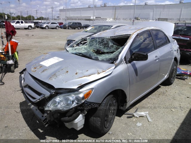 JTDBU4EEXBJ095172 - 2011 TOYOTA COROLLA S/LE SILVER photo 2