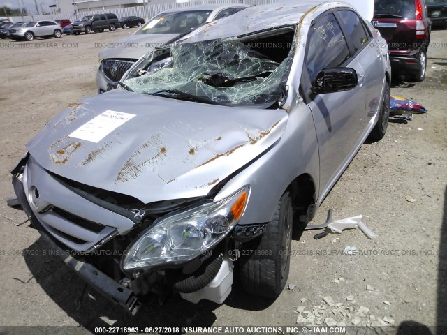 JTDBU4EEXBJ095172 - 2011 TOYOTA COROLLA S/LE SILVER photo 6