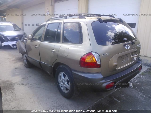 KM8SC73D74U846367 - 2004 HYUNDAI SANTA FE GLS/LX GOLD photo 3