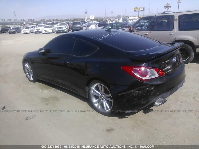 KMHHU6KH9AU027037 - 2010 HYUNDAI GENESIS COUPE 3.8L BLACK photo 3