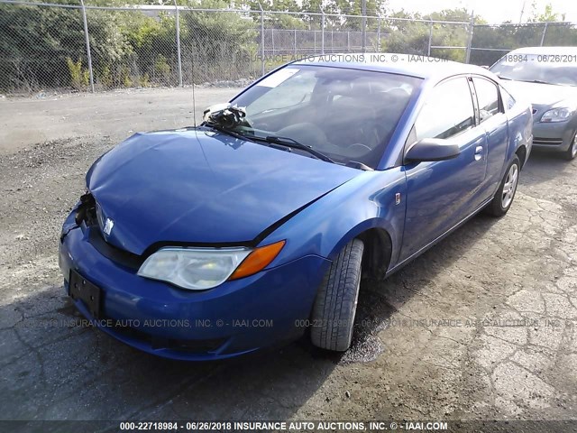1G8AN15FX6Z165965 - 2006 SATURN ION LEVEL 2 Mavi foto 2