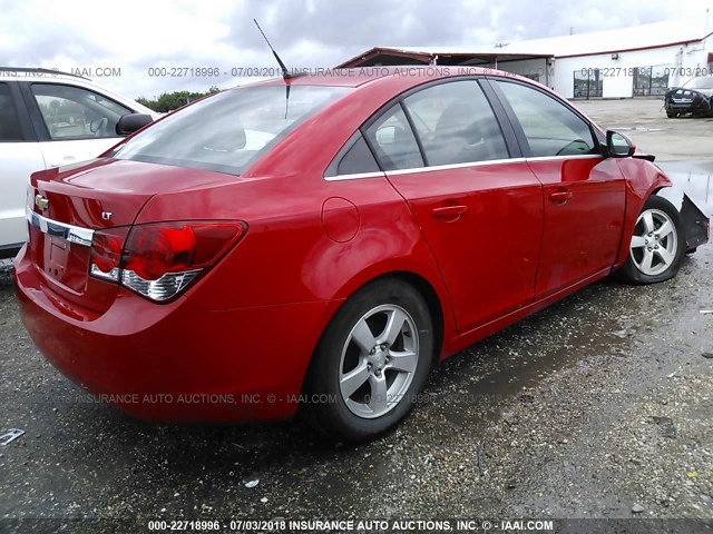 1G1PC5SB4E7270177 - 2014 CHEVROLET CRUZE LT RED photo 4