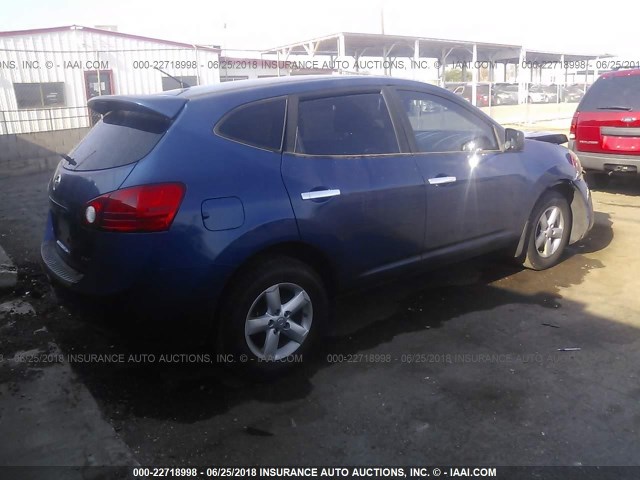 JN8AS5MT9AW029094 - 2010 NISSAN ROGUE S/SL/KROM BLUE photo 4