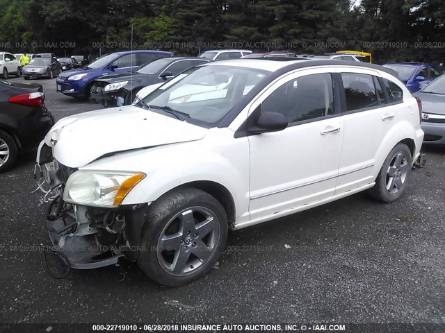 1B3HB78K37D198850 - 2007 DODGE CALIBER R/T WHITE photo 2