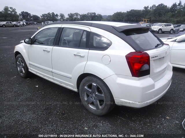 1B3HB78K37D198850 - 2007 DODGE CALIBER R/T WHITE photo 3