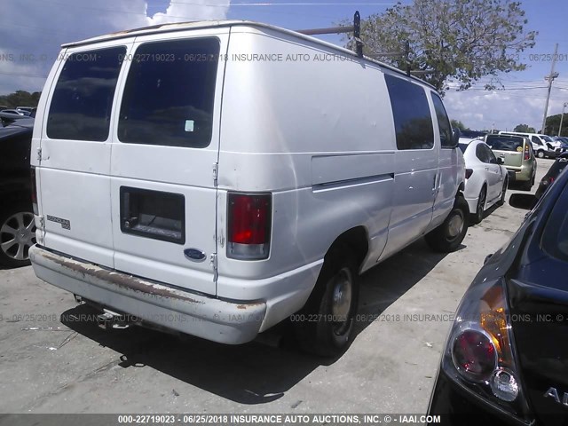 1FTNE2424WHB83220 - 1998 FORD ECONOLINE E250 VAN WHITE photo 4