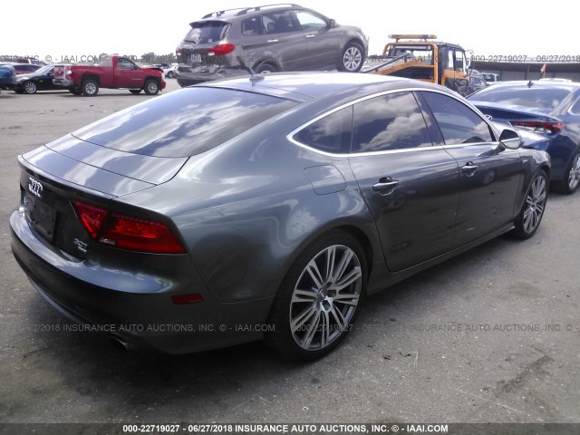 WAU2GAFC3DN064891 - 2013 AUDI A7 PRESTIGE GRAY photo 4