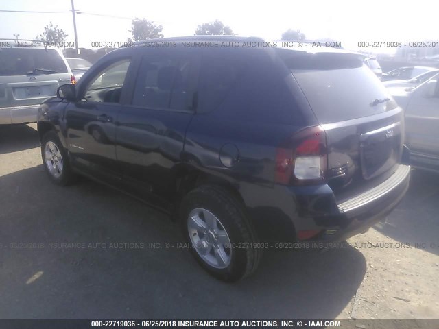 1C4NJCBA7FD313199 - 2015 JEEP COMPASS SPORT Dark Blue photo 3