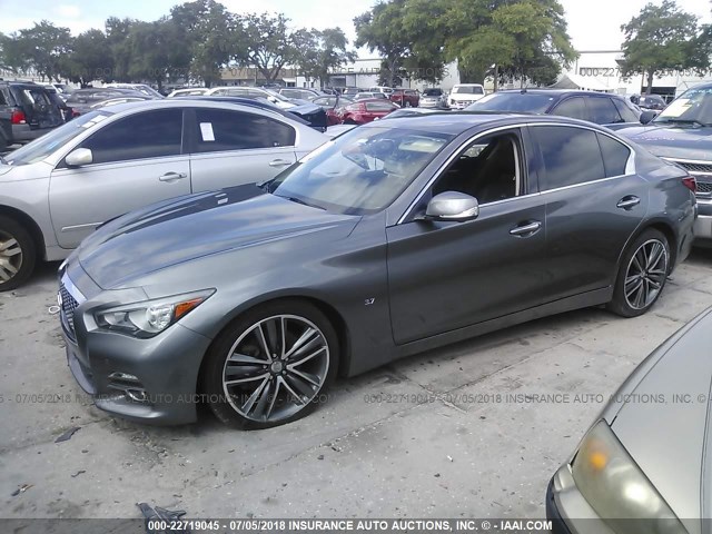 JN1BV7AP0EM680760 - 2014 INFINITI Q50 PREMIUM/SPORT GRAY photo 2