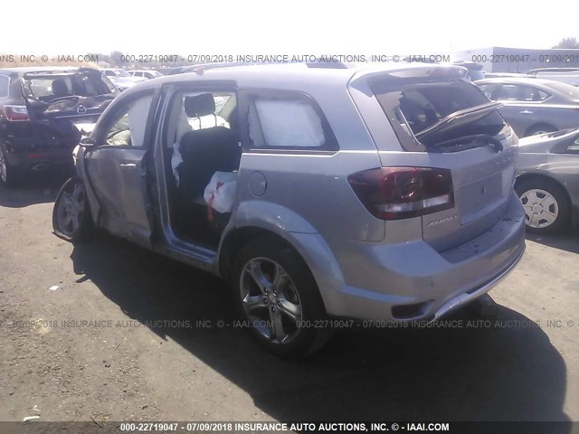 3C4PDCGB6HT612598 - 2017 DODGE JOURNEY CROSSROAD SILVER photo 3