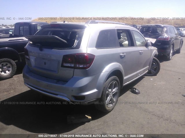 3C4PDCGB6HT612598 - 2017 DODGE JOURNEY CROSSROAD SILVER photo 4