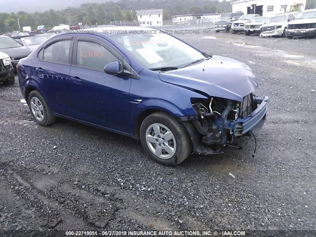 1G1JA5SGXD4169975 - 2013 CHEVROLET SONIC LS BLUE photo 1
