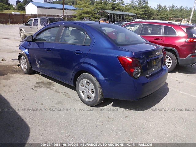 1G1JA5SGXD4169975 - 2013 CHEVROLET SONIC LS BLUE photo 3