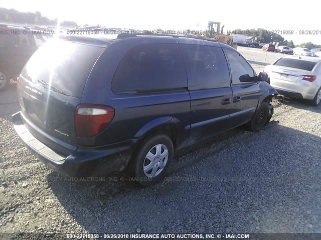 2B4GP443X2R585245 - 2002 DODGE GRAND CARAVAN SPORT BLUE photo 4