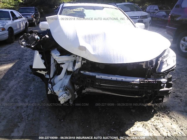 1HGCR2F80GA147307 - 2016 HONDA ACCORD EXL WHITE photo 6