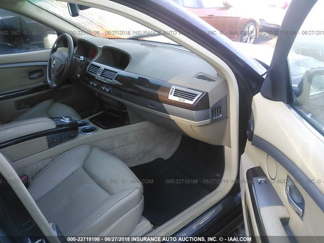 WBAHL83528DT14184 - 2008 BMW 750 I BLACK photo 5