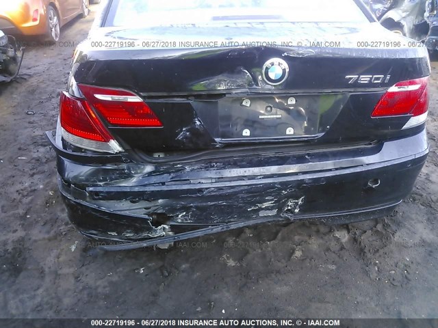 WBAHL83528DT14184 - 2008 BMW 750 I BLACK photo 6