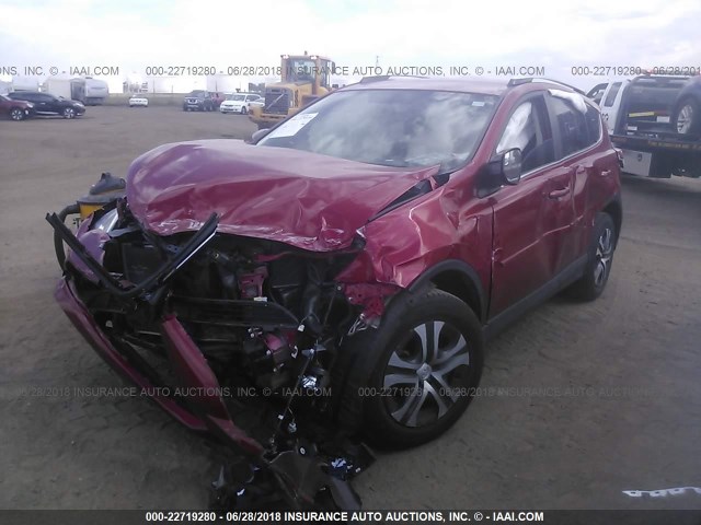 JTMZFREV0GJ067412 - 2016 TOYOTA RAV4 LE RED photo 2