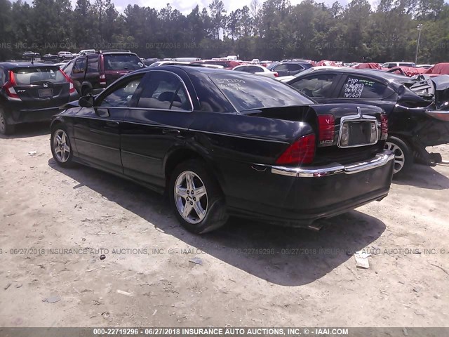 1LNHM86S52Y703771 - 2002 LINCOLN LS BLACK photo 3