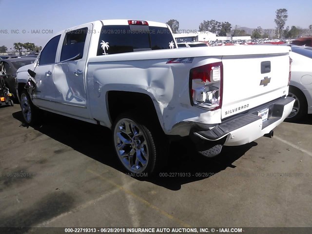 3GCUKSEC0GG164879 - 2016 CHEVROLET SILVERADO K1500 LTZ WHITE photo 3