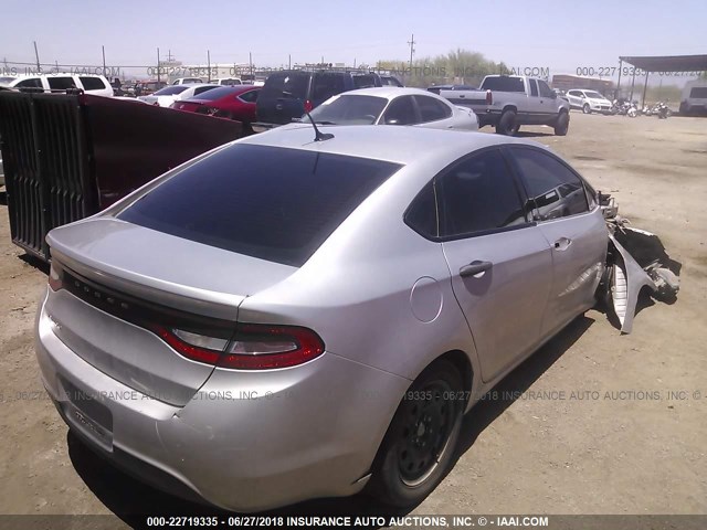 1C3CDFAA8DD118666 - 2013 DODGE DART SE/AERO SILVER photo 4