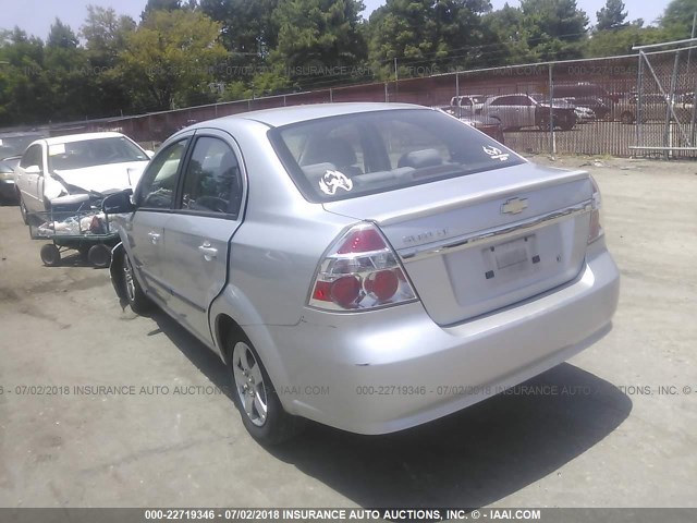 KL1TD5DE1BB183668 - 2011 CHEVROLET AVEO LS/LT SILVER photo 3