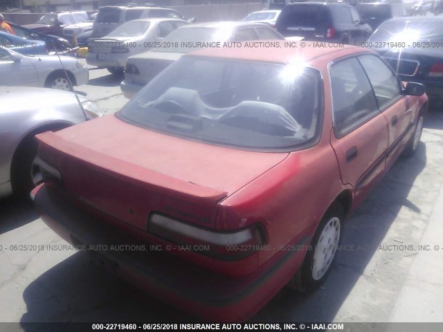 JH4DB154XMS007205 - 1991 ACURA INTEGRA RS RED photo 4