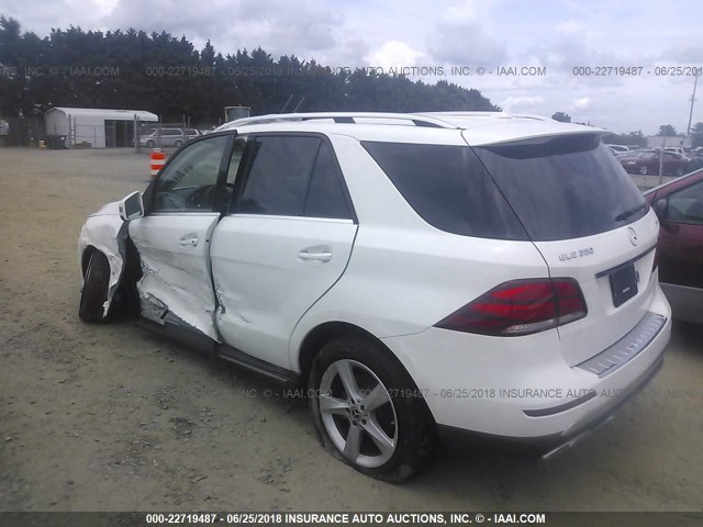 4JGDA5HB5HA945111 - 2017 MERCEDES-BENZ GLE 350 4MATIC WHITE photo 3