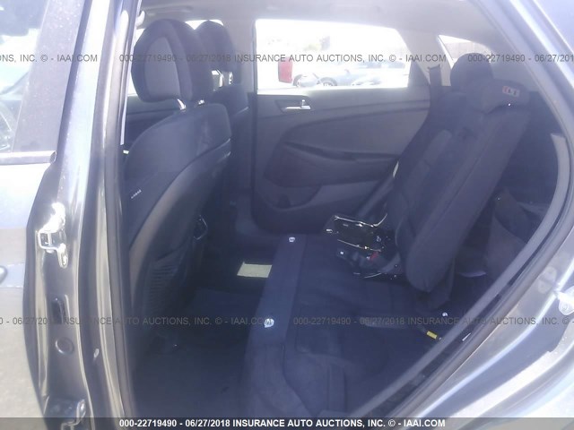 KM8J33A28JU624292 - 2018 HYUNDAI TUCSON LIMITED/SPORT AND ECO/SE GRAY photo 8