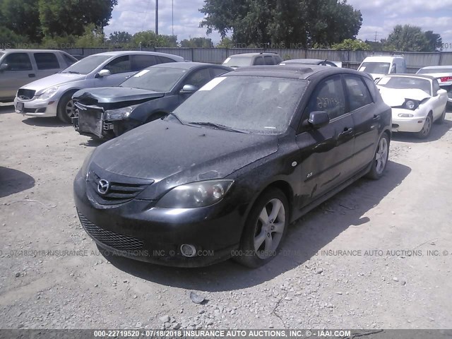 JM1BK343361428219 - 2006 MAZDA 3 HATCHBACK BLACK photo 2
