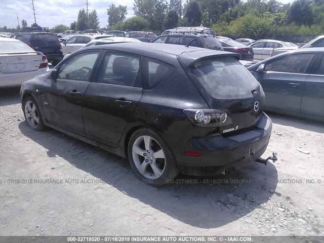 JM1BK343361428219 - 2006 MAZDA 3 HATCHBACK BLACK photo 3