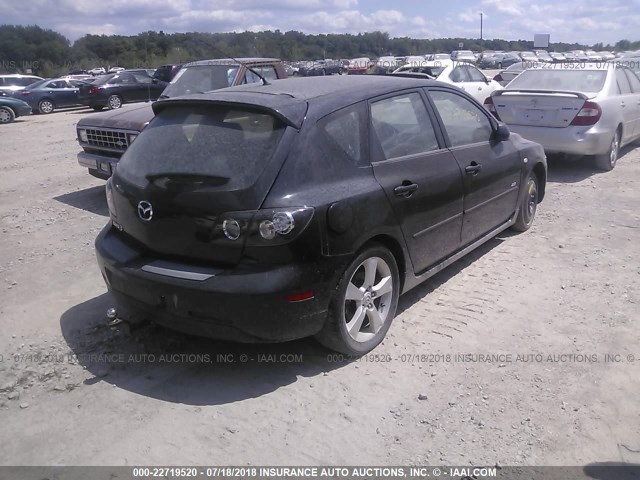 JM1BK343361428219 - 2006 MAZDA 3 HATCHBACK BLACK photo 4