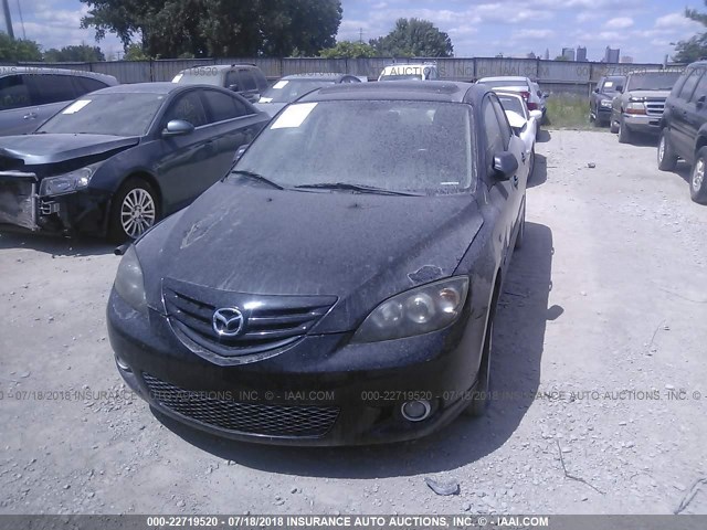 JM1BK343361428219 - 2006 MAZDA 3 HATCHBACK BLACK photo 6