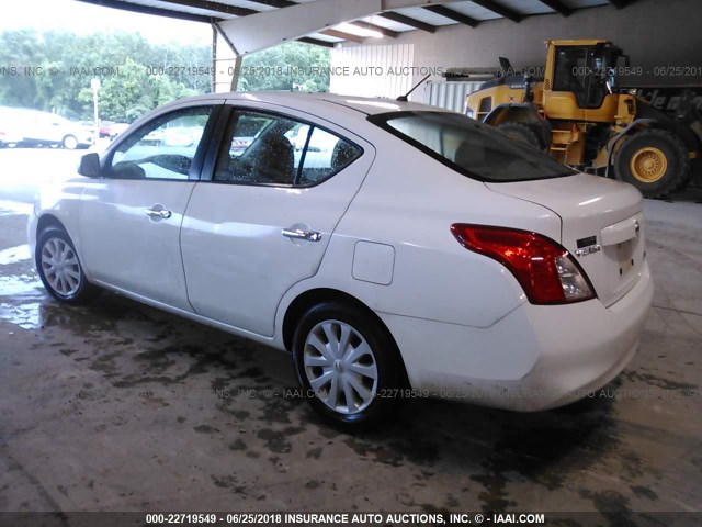 3N1CN7AP8CL840895 - 2012 NISSAN VERSA S/SV/SL WHITE photo 3