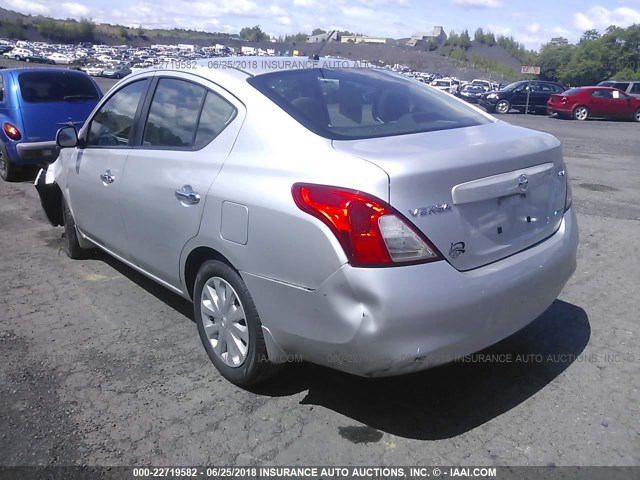 3N1CN7AP7CL884628 - 2012 NISSAN VERSA S/SV/SL SILVER photo 3