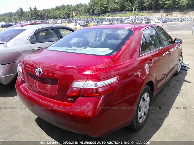 4T4BE46K09R054724 - 2009 TOYOTA CAMRY SE/LE/XLE წითელი ფოტო 4