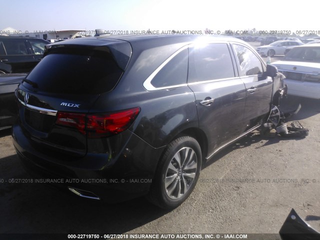 5FRYD3H61FB008604 - 2015 ACURA MDX TECHNOLOGY GRAY photo 4