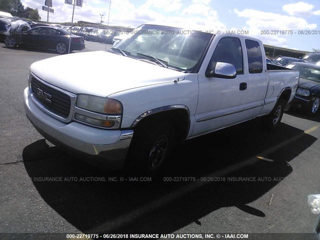 1GTEK19V21E117118 - 2001 GMC NEW SIERRA K1500 WHITE photo 2