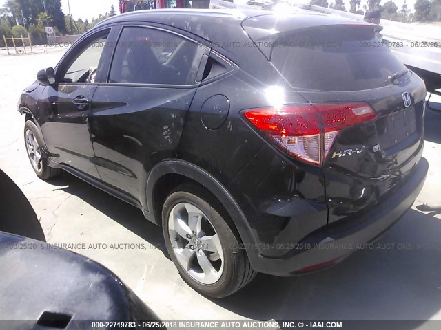 3CZRU5H72GM714160 - 2016 HONDA HR-V EXL BLACK photo 3