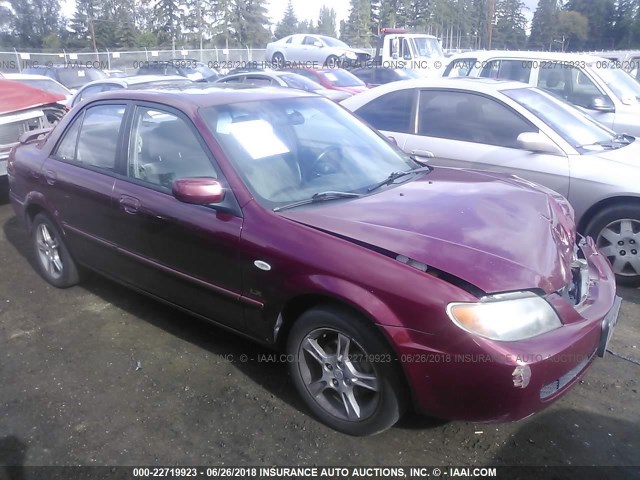 JM1BJ225630140729 - 2003 MAZDA PROTEGE DX/LX/ES BURGUNDY photo 1