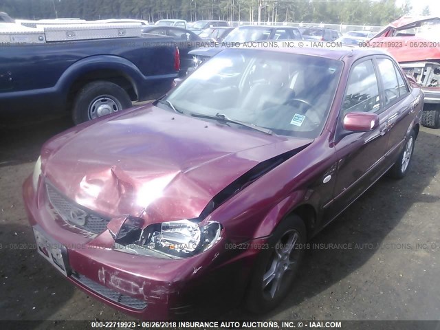 JM1BJ225630140729 - 2003 MAZDA PROTEGE DX/LX/ES BURGUNDY photo 2