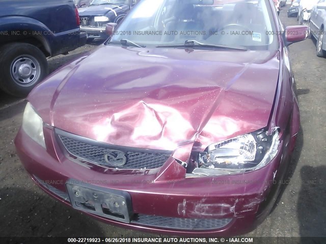 JM1BJ225630140729 - 2003 MAZDA PROTEGE DX/LX/ES BURGUNDY photo 6