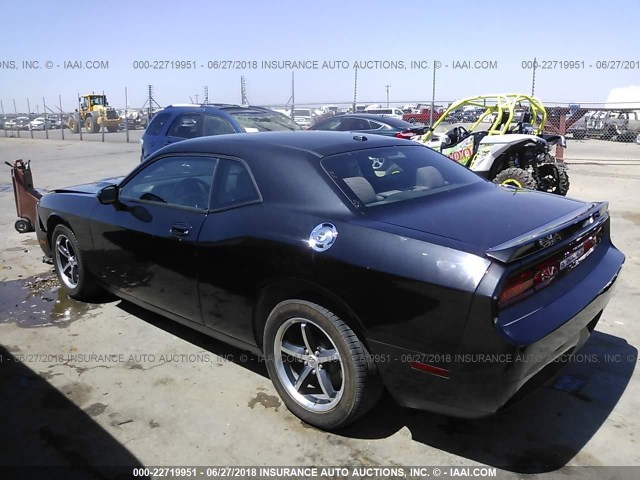 2B3CJ4DV3AH220190 - 2010 DODGE CHALLENGER SE BLACK photo 3